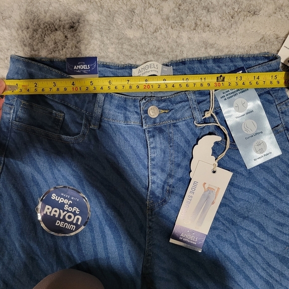 Angels Blue Zebra Print Jeans - Picture 12 of 15